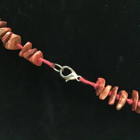 Striking Vintage Necklace Onyx Gemstone - Picture 4 of 14